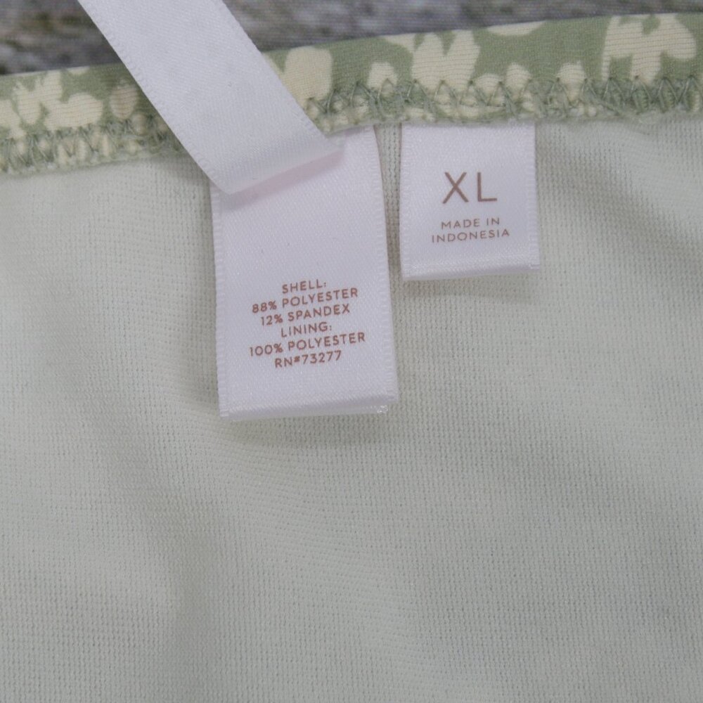 LC LAUREN CONRAD Swim Suit Floral Swimsuit Green Cream Coquette Girl X-Large - Picture 6 of 16